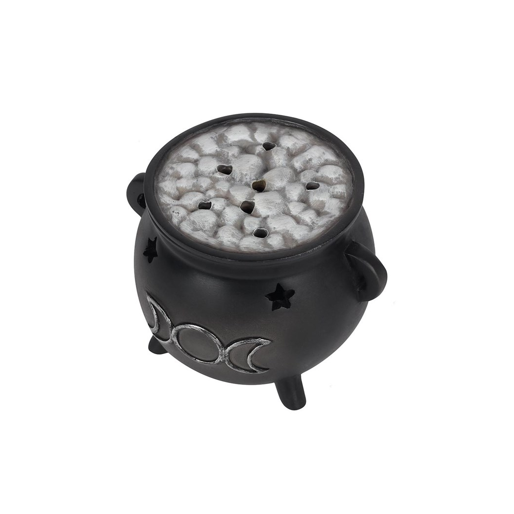 Triple Moon Cauldron Incense Cone Holder - view 2