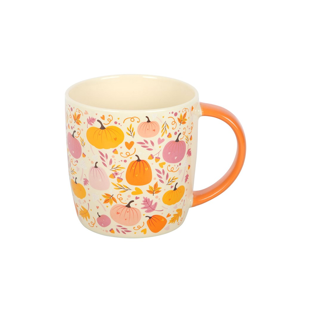 Pink and Orange Pumpkin Print Mug - view 4