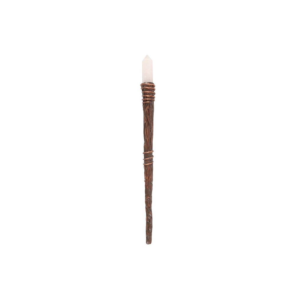 Thin Energy Clearing Aura Quartz Crystal Wand - view 2