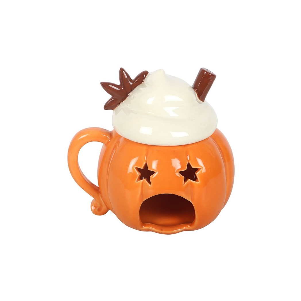 Pumpkin Cream Lidded Oil Burner and Wax Warmer - view 5