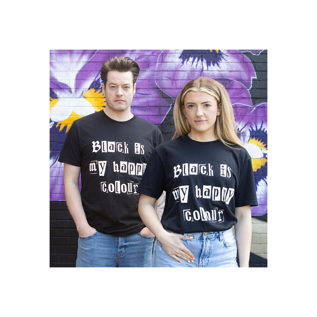 Black is My Happy Colour Unisex T-shirt Size XL - view 2