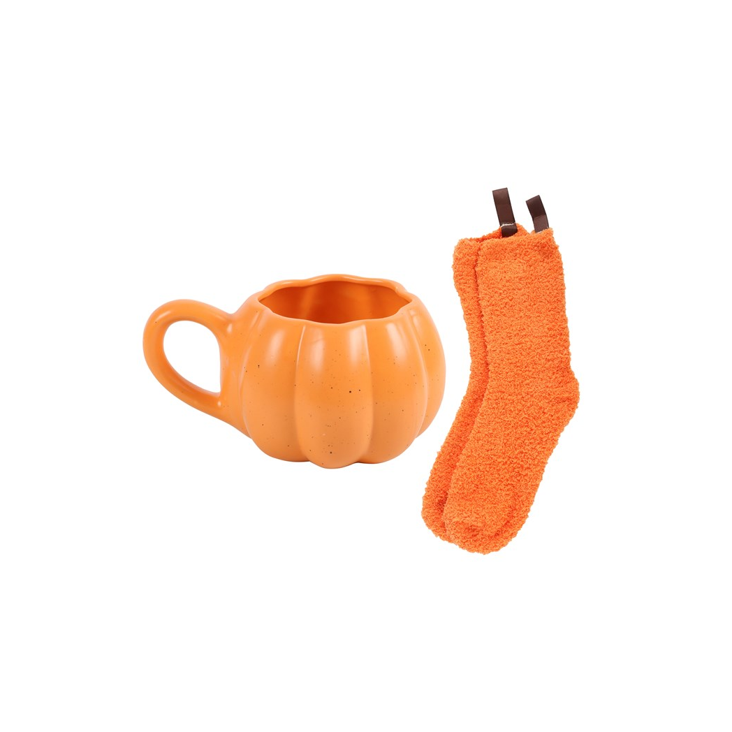 Pumpkin Shaped Mug and Socks Set - view 5
