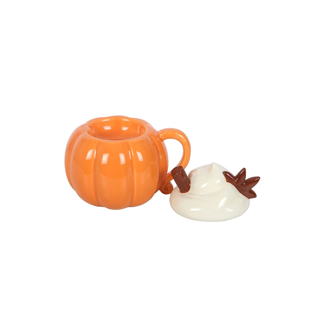 Pumpkin Cream Lidded Oil Burner and Wax Warmer - view 4
