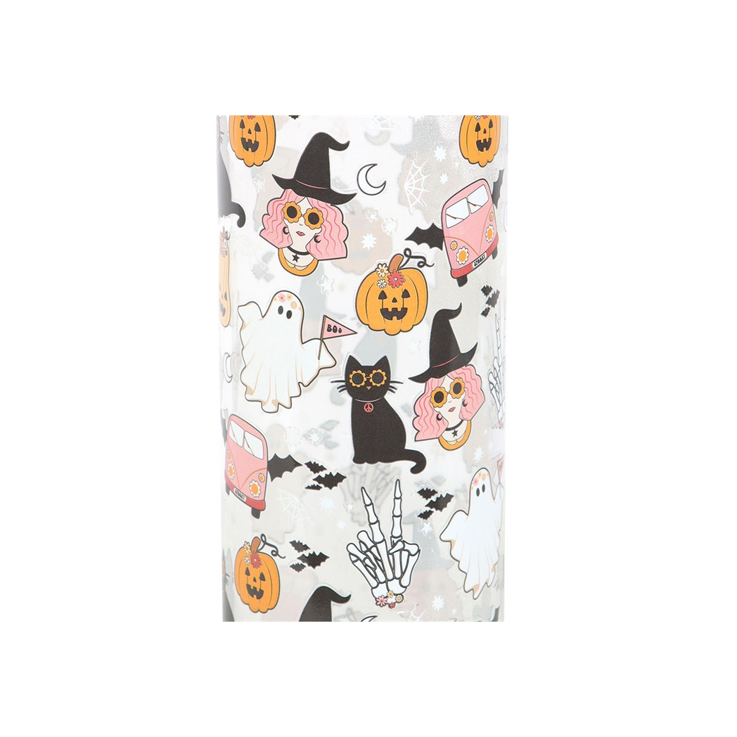Groovy Ghost Print Glass Water Bottle - view 4