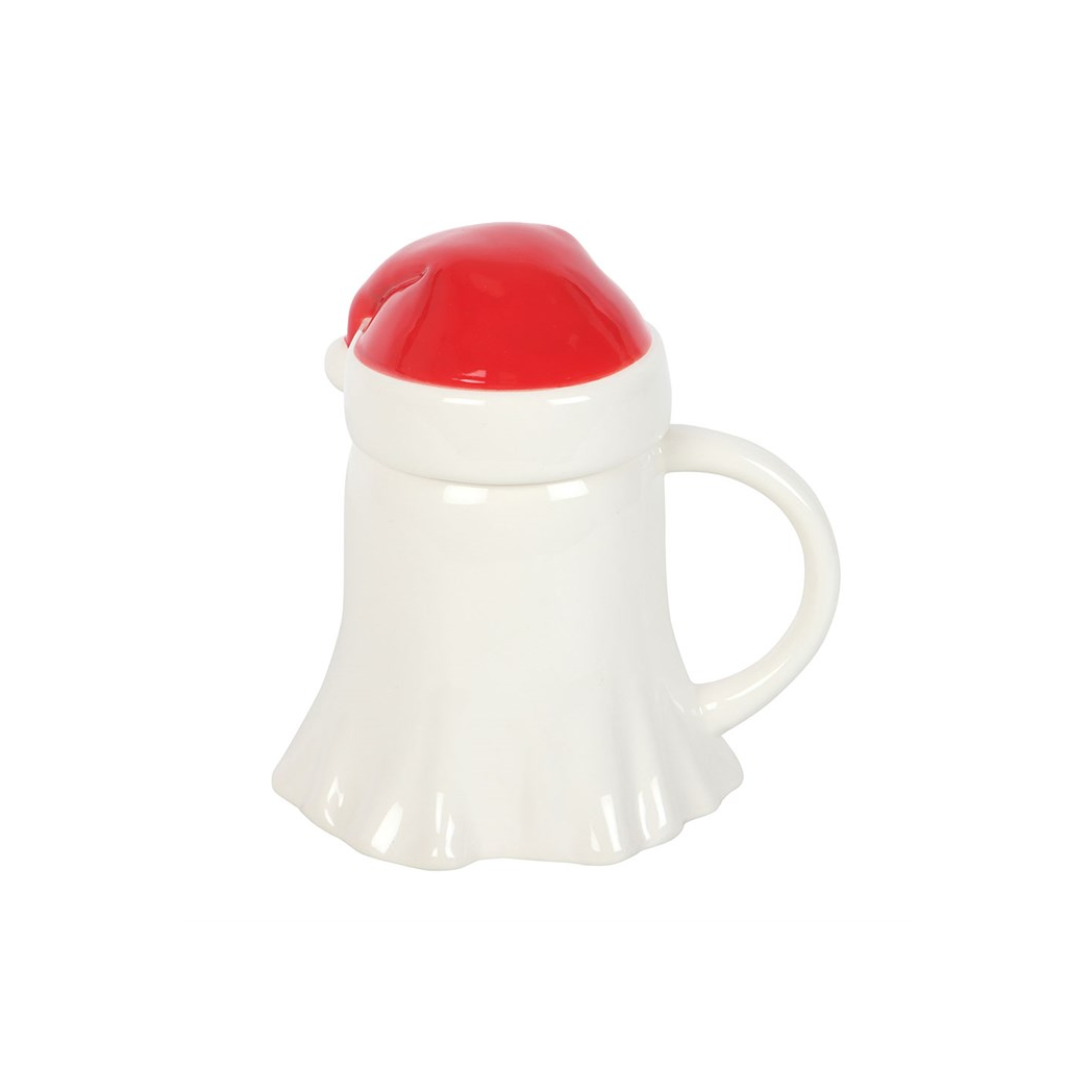 Ghost Shaped Mug with Santa Hat Lid - view 5
