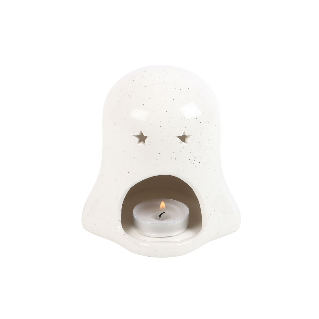 Ghost Shaped Tealight Candle Holder with Pumpkin - view 4