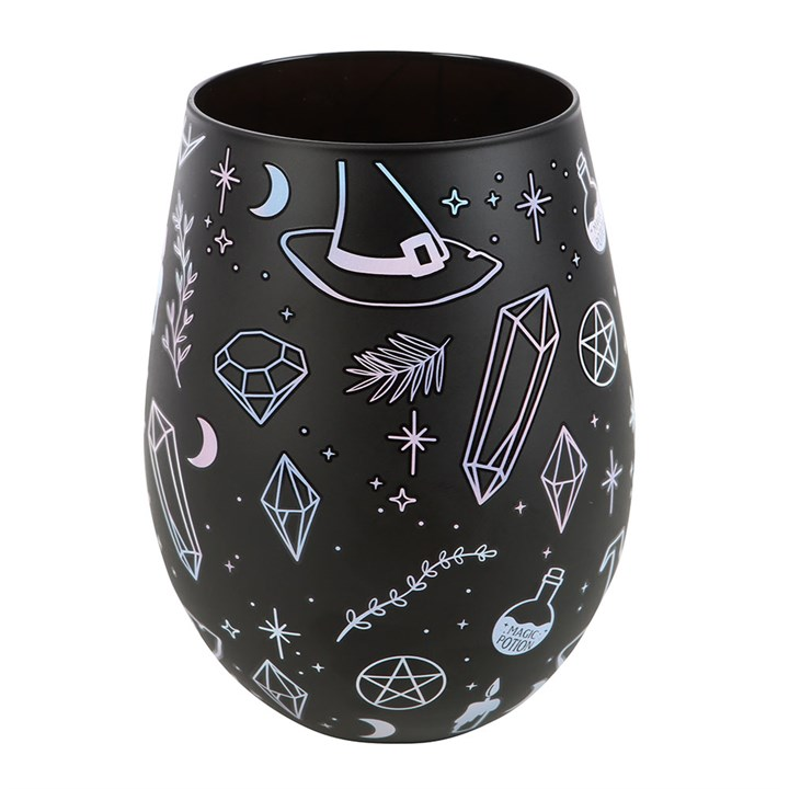Crystal Witch Print Stemless Glass - view 3