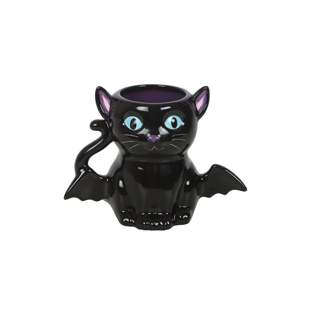Cute and Creepy Bat Cat Mug - view 2