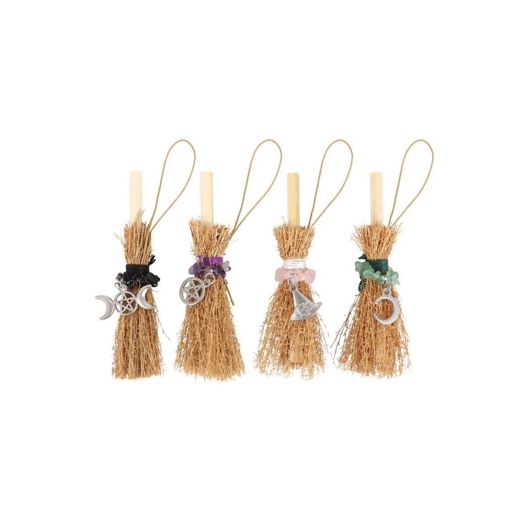 Pack of 12 Lucky Crystal Broomstick Car Charms - view 2