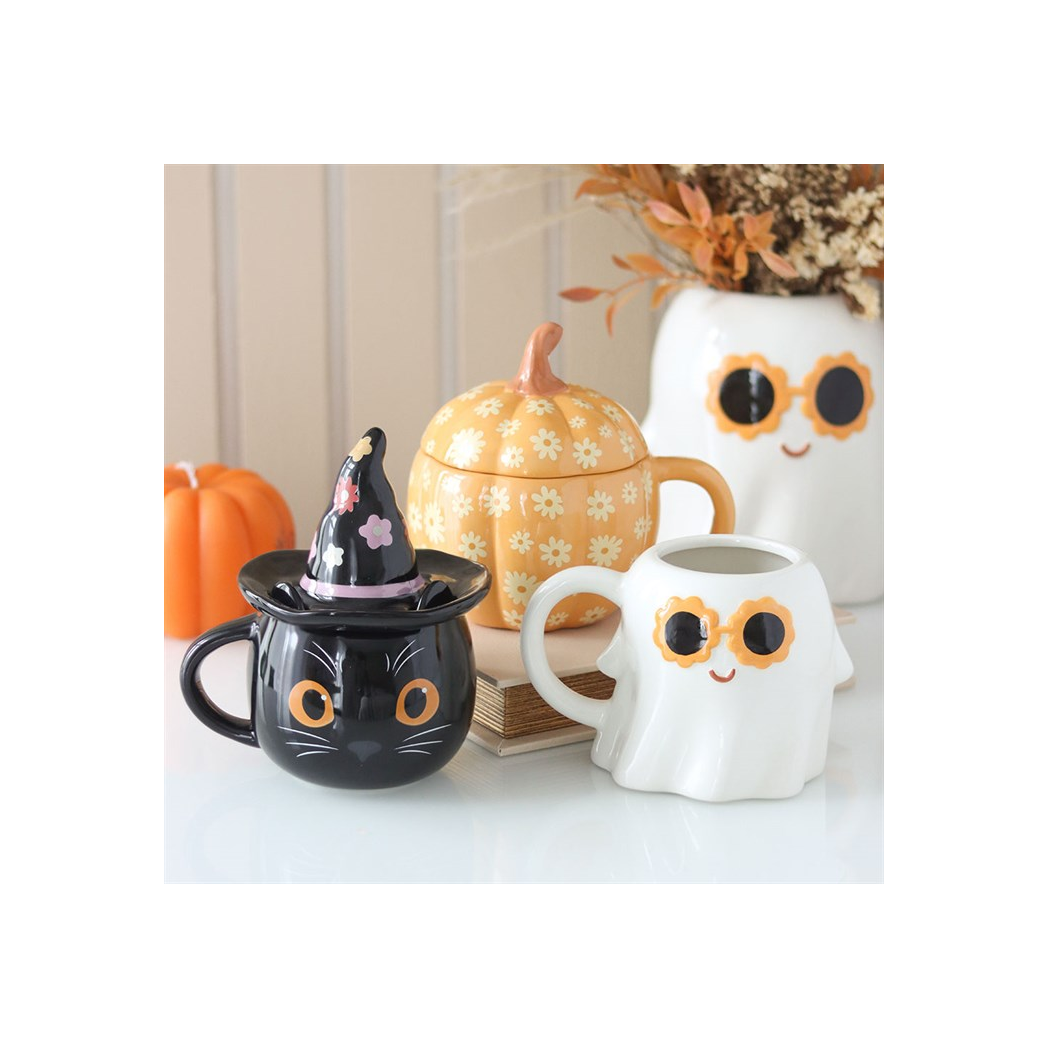 Groovy Floral Pumpkin Lidded Mug - view 6