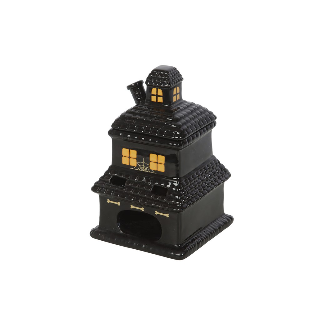 Black Haunted House Oil Burner and Wax Warmer - view 5