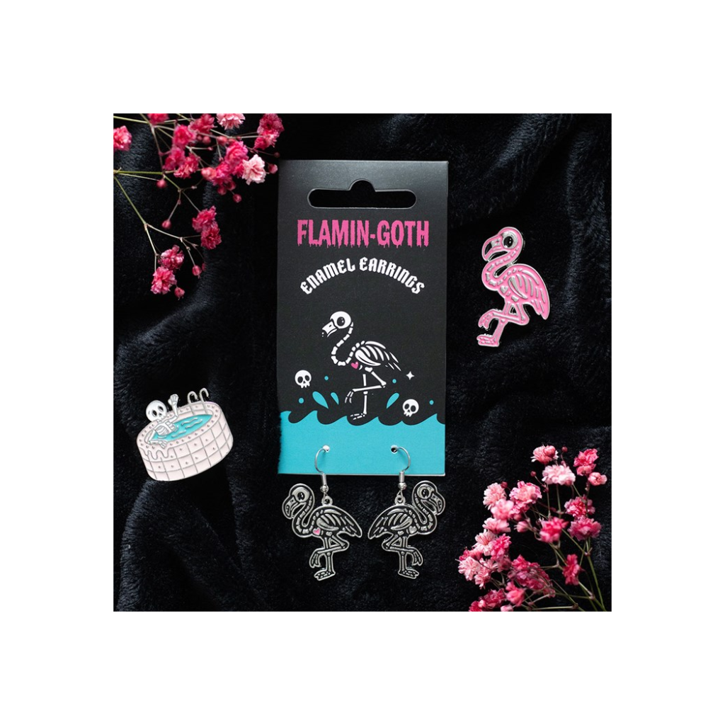 Flamin-goth Enamel Dangle Earrings