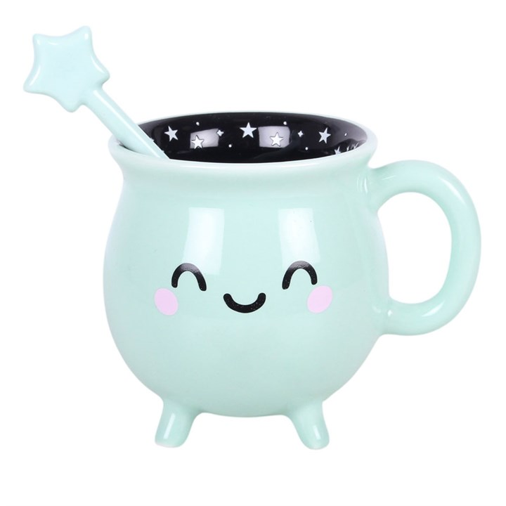Mint Green Cauldron Mug with Wand Stirrer - view 4