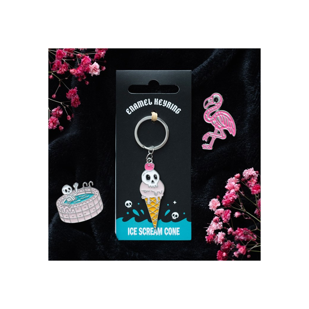 Ice Scream Cone Keyring