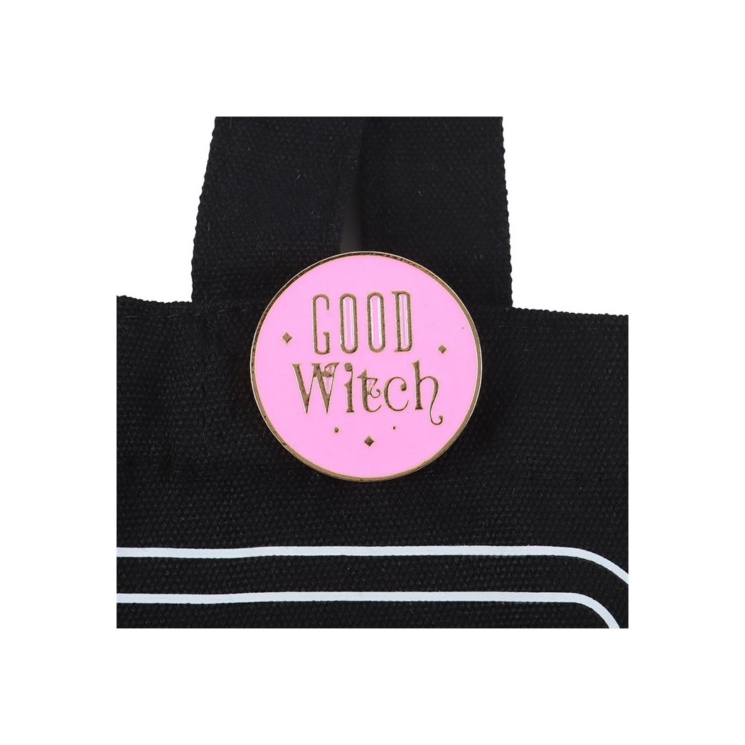Good Witch Social Club Polycotton Tote Bag with Pin Badge - view 4