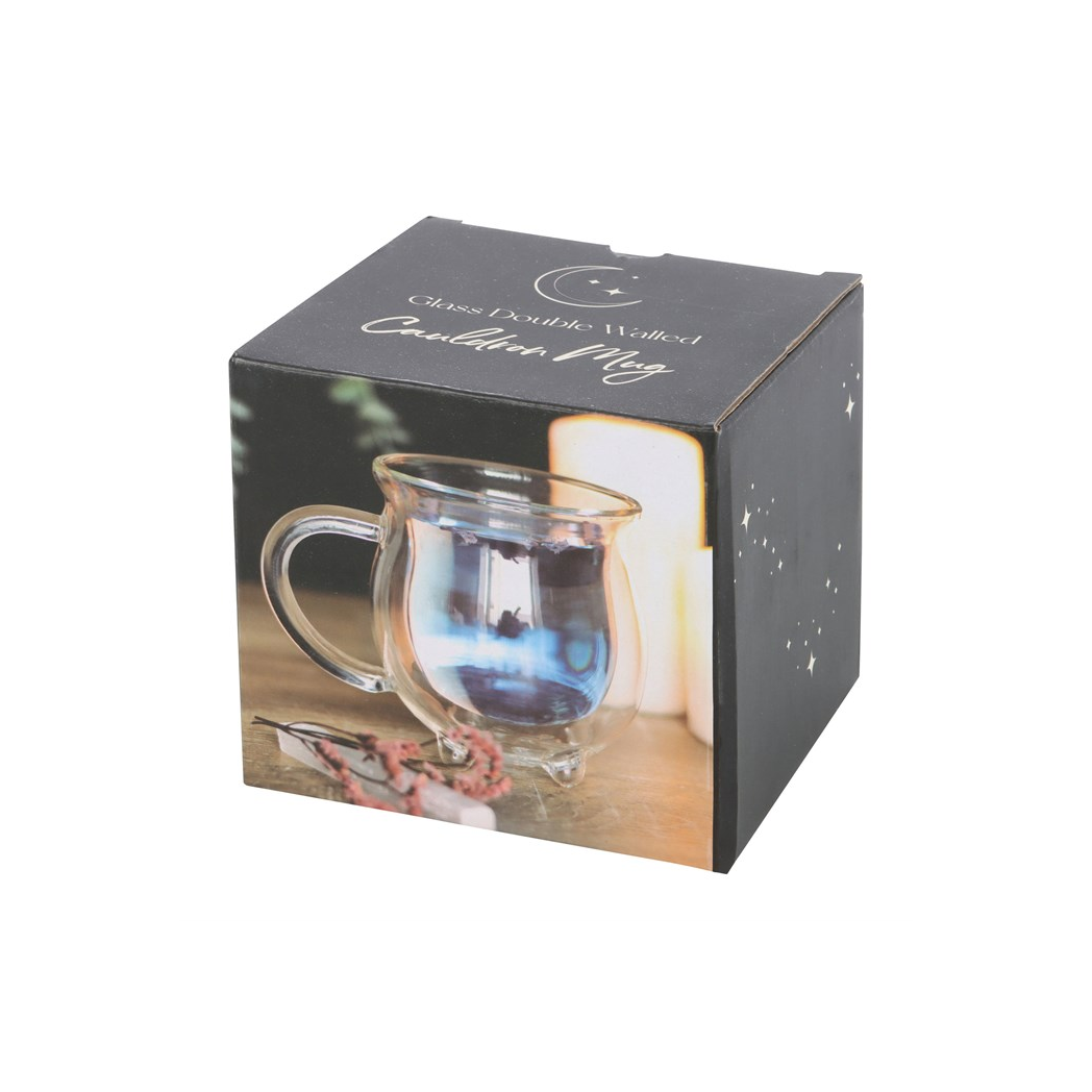 Clear Double Walled Glass Cauldron Mug - view 5