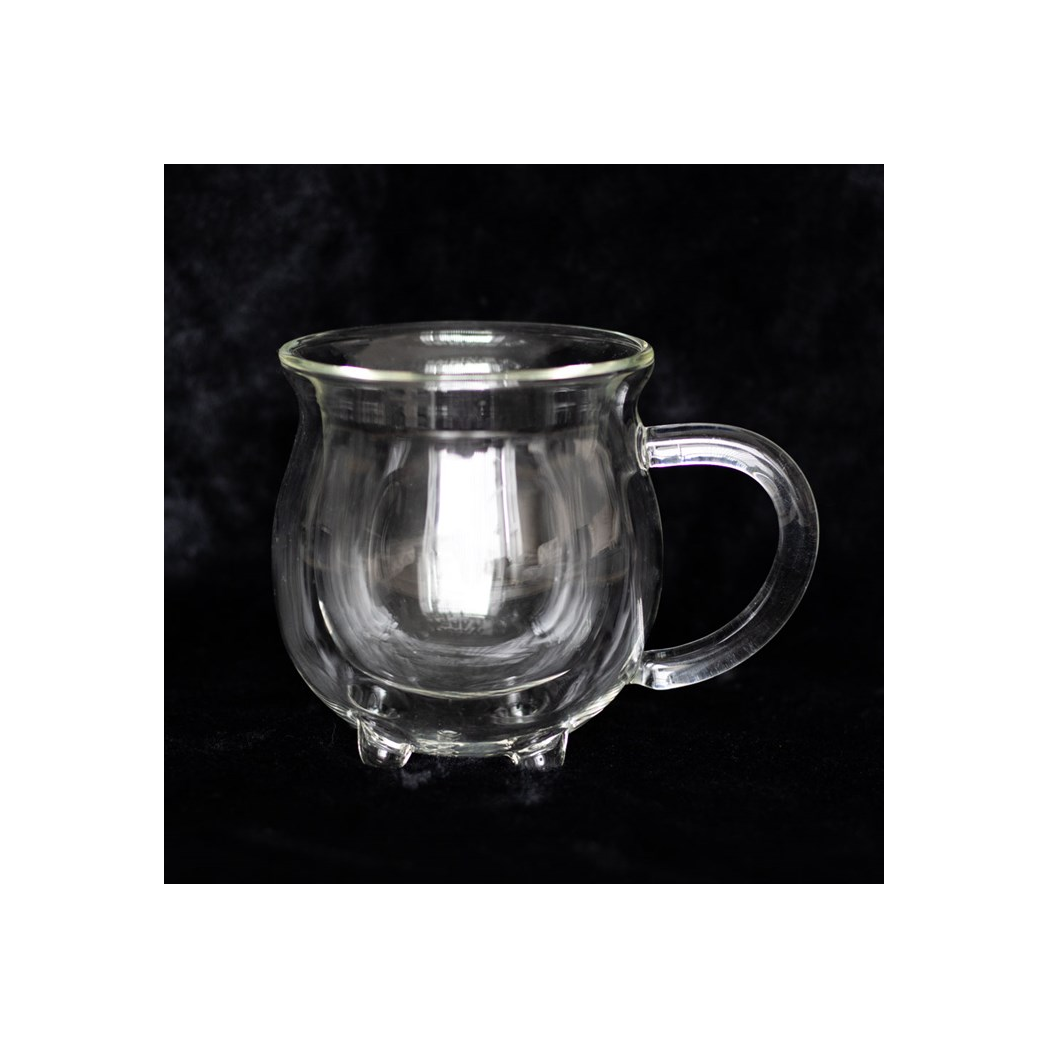 Clear Double Walled Glass Cauldron Mug - view 4