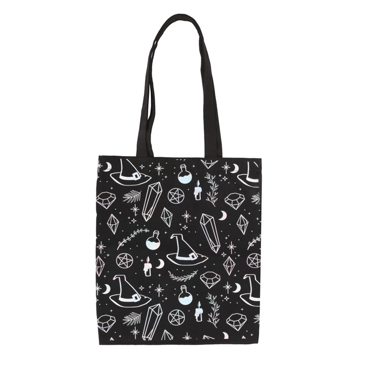 Crystal Witch Print Polycotton Tote Bag - view 2