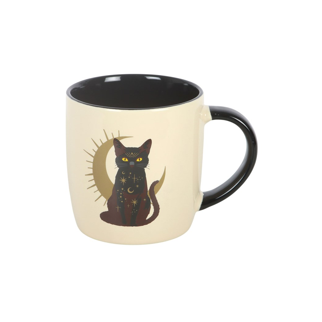 Sitting Magick Black Cat Mug - view 4