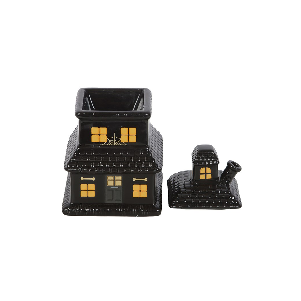 Black Haunted House Oil Burner and Wax Warmer - view 3